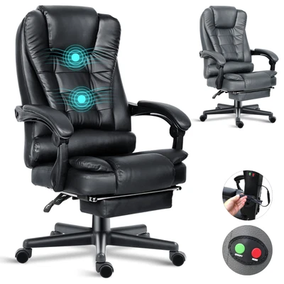 £59.99 • Buy Office Computer Chair Massage Chair Pu Leather Recliner Swivel Desk Gaming Chair