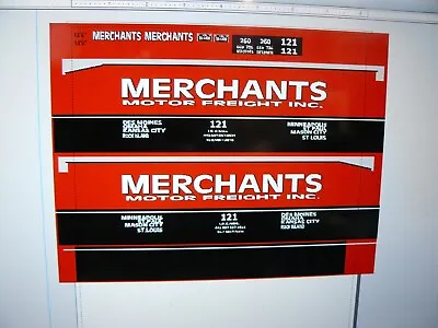 Merchants Motor Freight Old School Semi Rig Decals   For 12 Inch Long Model • $13.97