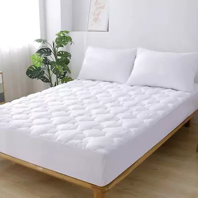 Mattress Pad Queen Size Top Down Alternative Filling Pillowtop Mattress Topper C • $29.99