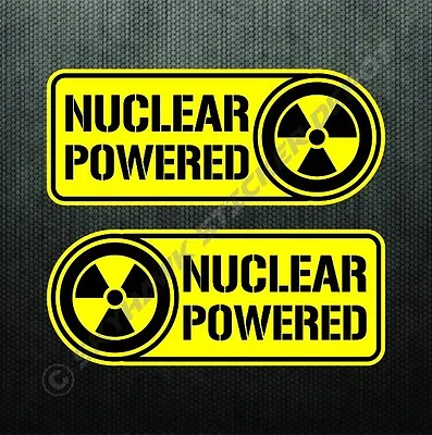 Nuclear Powered Sticker Set Vinyl Decal Label Electric Car For Tesla Model 3 • $4.95