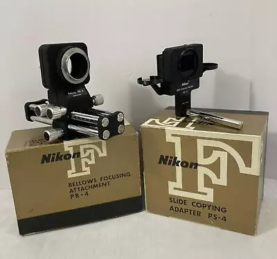 $349.99 • Buy Nikon F Bellows Focusing Attachment & Slide Copying Adapter (PB-4, PS-4) - Japan