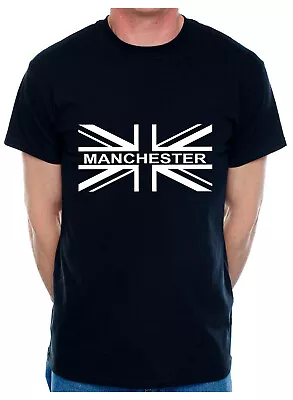 Personalised Mens T-Shirt Union Jack Manchester Any Town City Of Your Choice • £9.99