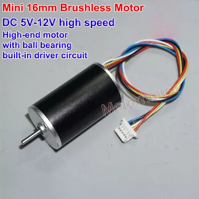 1626 Mini 16mm Brushless Big Coreless Motor DC 5V~12V High Speed Built-in Driver • $10.25