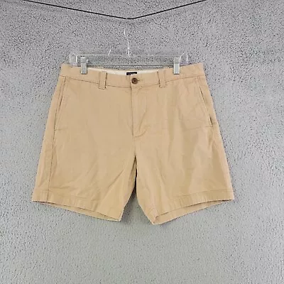 J Crew Shorts Mens 33 Beige Chino Business Casual Summer Pockets Mid Rise • $13.27