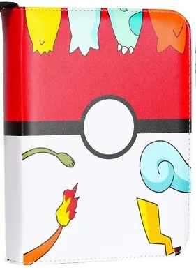 Pokemon Card Binder Trading Card Holder For 400 Cards With 50 Sleeves 4-Pocket • $11.99