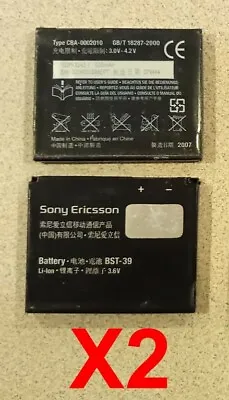 $5.99 • Buy LOT OF 2 BST-39 For Sony Ericsson Battery For W910i TM717 W380 W518a Z555 W908c