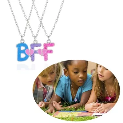 3 Pcs/Set Best Friend Necklace Letter Pendant Necklaces Friendship • $16.22