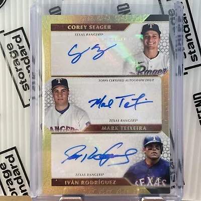 2023 Topps Five Star Rangers 5 Player Auto /5 SeagerTeixeiraA-RodBeltrePudge • $337