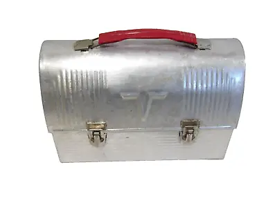 Thermos Coal Miners Aluminum V Victory Dome Lunchbox Pail Good Clasps Lunch Box • $23.39