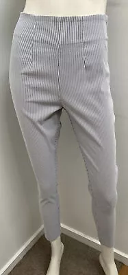 New! KUWAII [sz 6/8] Blue Pinstripe Stretch Cigarette Pants  Rrp $249 • $45.50