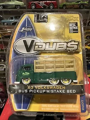 $12.99 • Buy Jada Toys V-Dubs '63 Volkswagen Bus Pickup W/Stake Bed Wave 3 2007 1:64 Sealed 