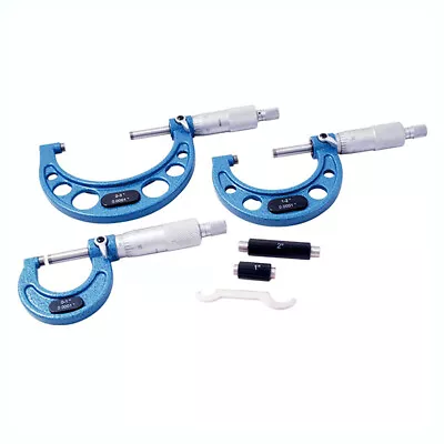 All Industrial 3 Pc. 0-3  Outside Micrometer Set .0001  Graduation • $42.69