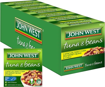 $40.61 • Buy John West Tuna With Capsicum, Sweet Corn, Red Kidney Beans And Chilli 185 G, 7 P