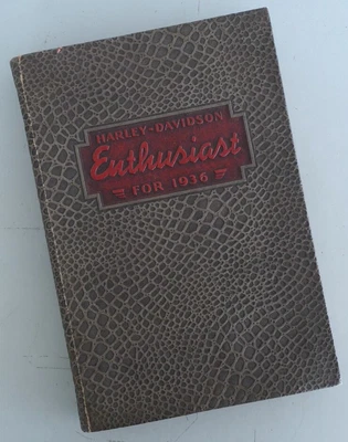 $499.95 • Buy 1936 Harley Davidson Leather Bound Enthusiast Book Knucklehead Flathead El Fl Ul
