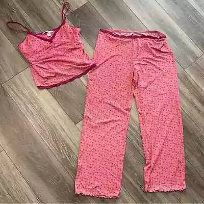 Vintage Y2k Chiffon Floral 2 Piece Lounge Wear Pajama Pjs Victoria Secret Large • $65