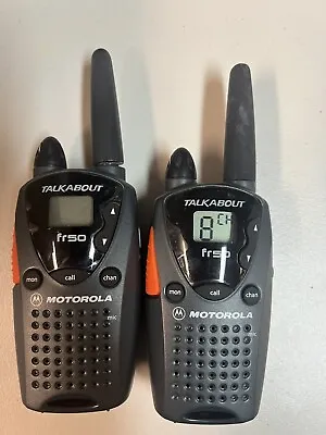 Motorola FR50 Talkabout Two Way Radio Walkie Talkies 1 Testedw/ Clips Set Of 2 • $14.56