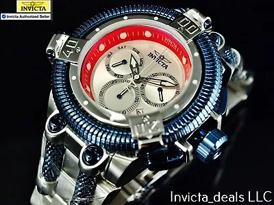 Invicta Men's 50mm Reserve KING PYTHON SWISS Chronograph SILVER DIAL LE SS Watch • $119.99