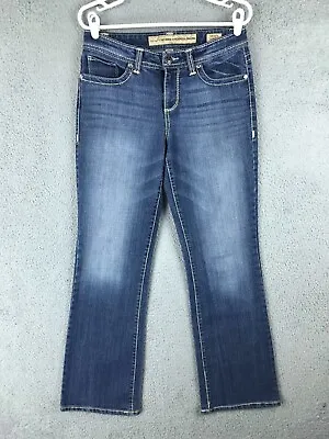 Nine West Vintage America Womens Mid Rise Bootcut Stretch Blue Jeans Size 8 31x3 • $19.49