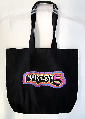 Maroon 5 Concert Tour Canvas Tote Bag- Black With Maroon 5 Logo Never Used • $2.95