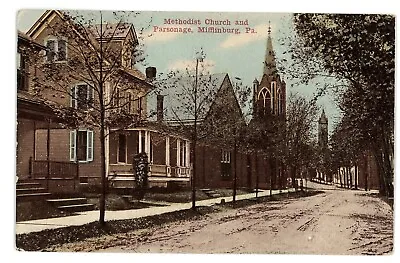 Methodist Church And Parsonage MIFFLINBURG PA Union County Postcard • $5.99