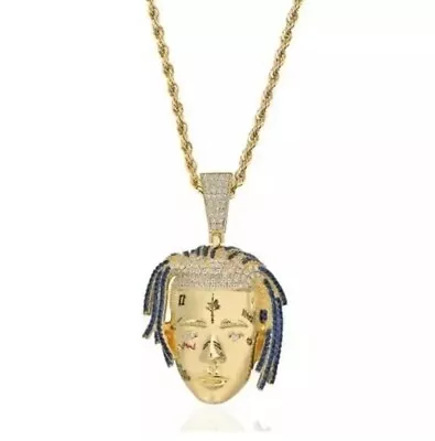 PREMIUM Rapper XXXTentacion Chain Necklace Hiphop Iced Out Jewellery UK Postage • £6.45