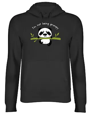 Funny Panda Hoodie Mens Womens I'm Not Being Grumpy Top Gift • £17.99