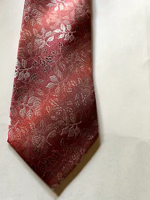 Van Heusen Men's Tie Apricot Extra Long 62  Leaf Abstract  Design • $8