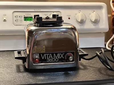 Vintage Vitamix 3600 Blender Stainless Steel Chrome Motor Base Only Tested Works • $32