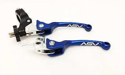 ASV F3 Front Brake Clutch Perch Levers Pair Pack Blue Yamaha Raptor 125 250 • $149.95