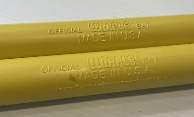 Two Official Wiffle Ball Bats Lot Of 2 Yellow Made In USA • $29.99