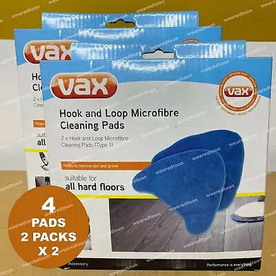 Vax Genuine Type 1 Microfibre Cleaning Pads 2x2=4 Pads. New / Free Delivery • £9.79