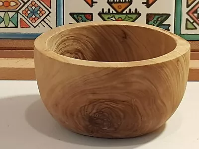 Olive Wood Bowl Serving Dipping Nuts Appetizer Olive Wood Bowl 12cmx6cm • £9.99