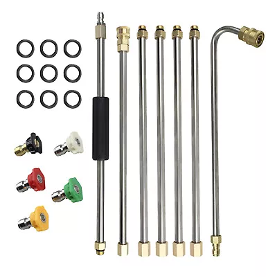 £24.86 • Buy High Pressure Washer Lance Extension Wand Spray Nozzle Cleaner With 5 Nozzles UK