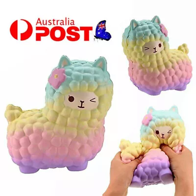 $14.59 • Buy Jumbo 12cm S Quishy Alpaca Galaxy Slow Rising Cream Scented Fun Animal Toys Gift