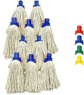 £14.99 • Buy 10x Blue Cotton Floor Mop Heads Set Replacement Heavy Duty Cleaning Kitchen