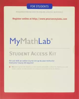 MyMathLab: Student Access Kit [Printed Access Code] Addison-Wesley Nivaldo J. • $29.86