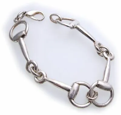 New Bracelet Horsey Teeth Genuine Silver 925 Solid Sterling Silver Horse Bit Top • £386.52