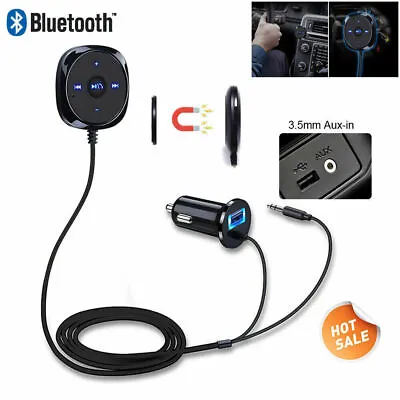 3.5mm Car AUX Bluetooth Wireless Stereo Audio Music Receiver Adapter USB Charger • $12.99