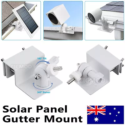 Weatherproof Gutter Mount For Arlo/Ring/Wyze /Eufy Cam Solar Panel Bracket White • $17.85