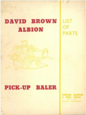 David Brown Albion Baler Parts Manual • £28.99