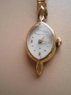 Vintage Ladies Hamilton Gf Wristwatch 17 Jewels Runs Good • $19.99