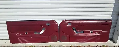 93 1993 Ford Mustang Convertible OEM Red Door Panel Pr Panels 1987-1993 W/Arms* • $249.55