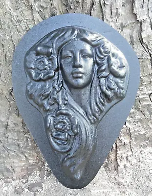 Fairy Princess Mold Plaster Concrete Lady Face Mould 13  X 9  X Up To 2  Thick • $39.95