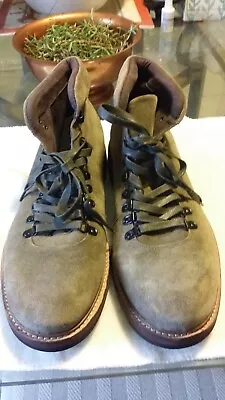 Kenneth Cole Reaction Men Suede Leather Military Green Hiking Boots SZ 12 M $199 • $59.99