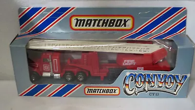 Matchbox Convoy Peterbilt   Fire Engine & Ladder Truck  Trailer #8 Boxed Cy13 • $59.99