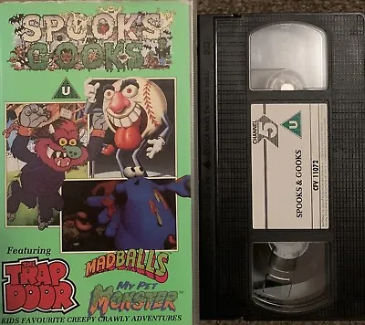 SPOOKS AND GOOKS Feat THE TRAP DOOR/MADBALLS/MY PET MONSTER-VHS VIDEO CHANNEL 5. • $25.01