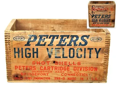 Peters Cartridge Co. Wooden Ammunition Crate • $149