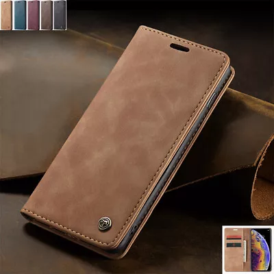 For Samsung S7 S21 A21s A22 A52 Magnetic Flip Leather Wallet Stand Case Cover • $15.68