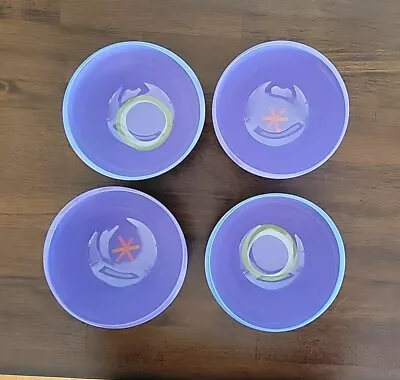 ZAK! Designs Melamine 4 Pc Bowl Set Purple * And O • $22