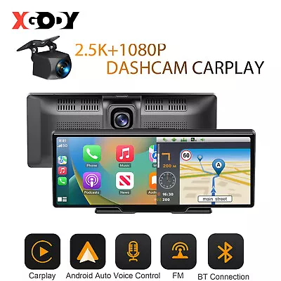 $169.98 • Buy 2.5K+1080P Dash Cam 10.26 '' Rear View Reversing Mirror Camera Wireless Android